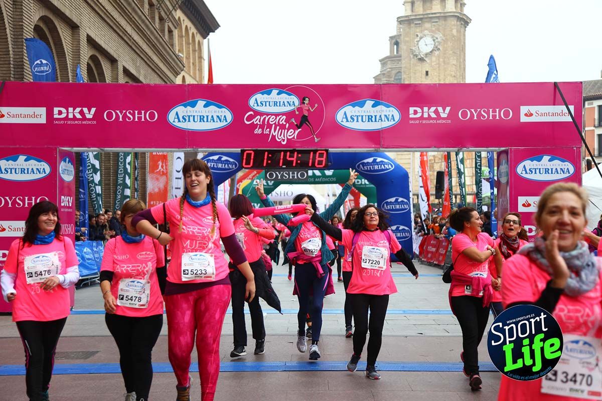 Carrera de la Mujer Zaragoza meta desde 1h11 a1h57