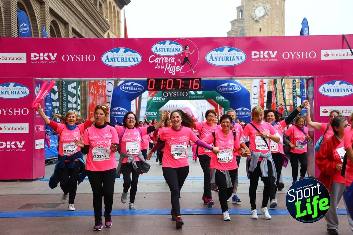 Carrera de la Mujer Zaragoza meta desde 1 h 5 min a 1h 11 min