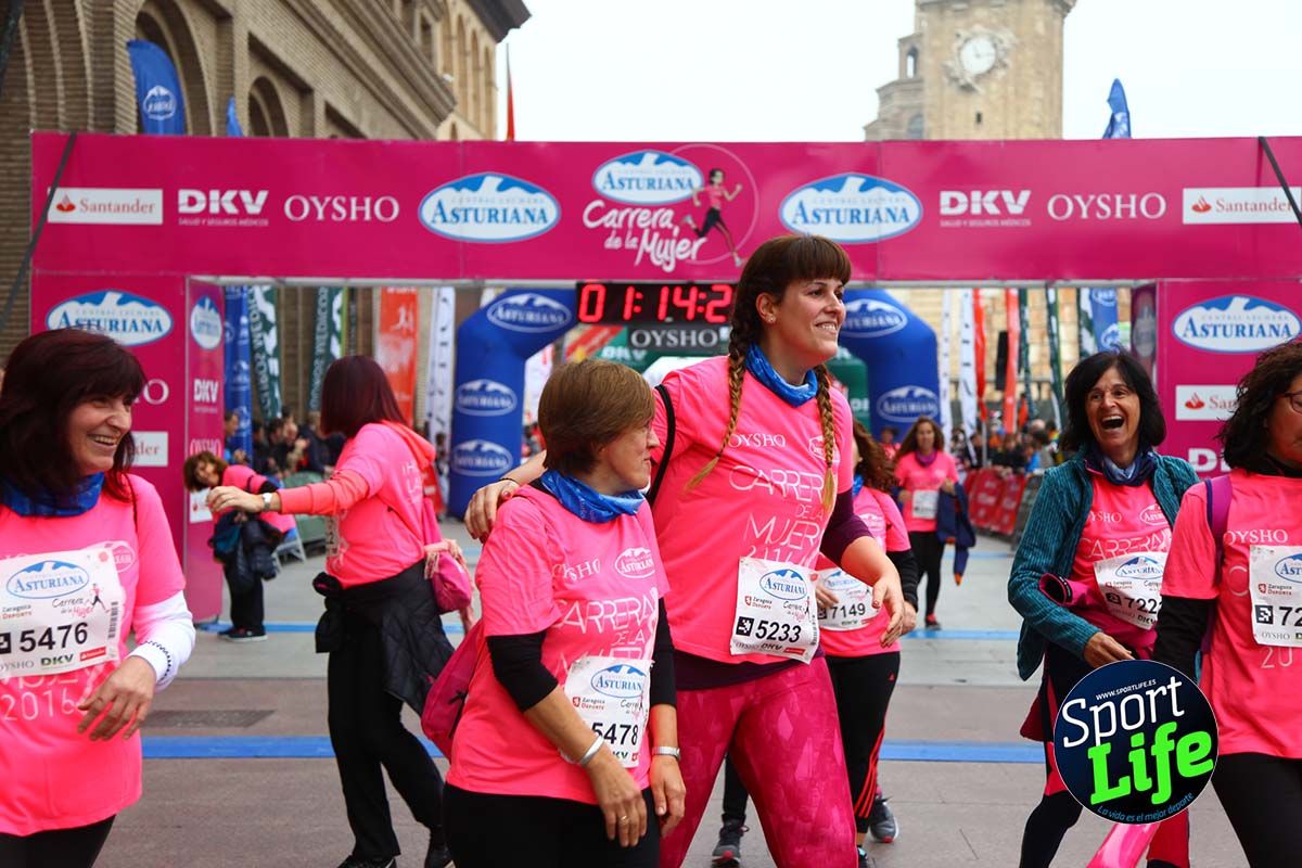 Carrera de la Mujer Zaragoza meta desde 1h11 a1h57