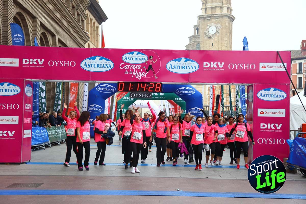 Carrera de la Mujer Zaragoza meta desde 1h11 a1h57