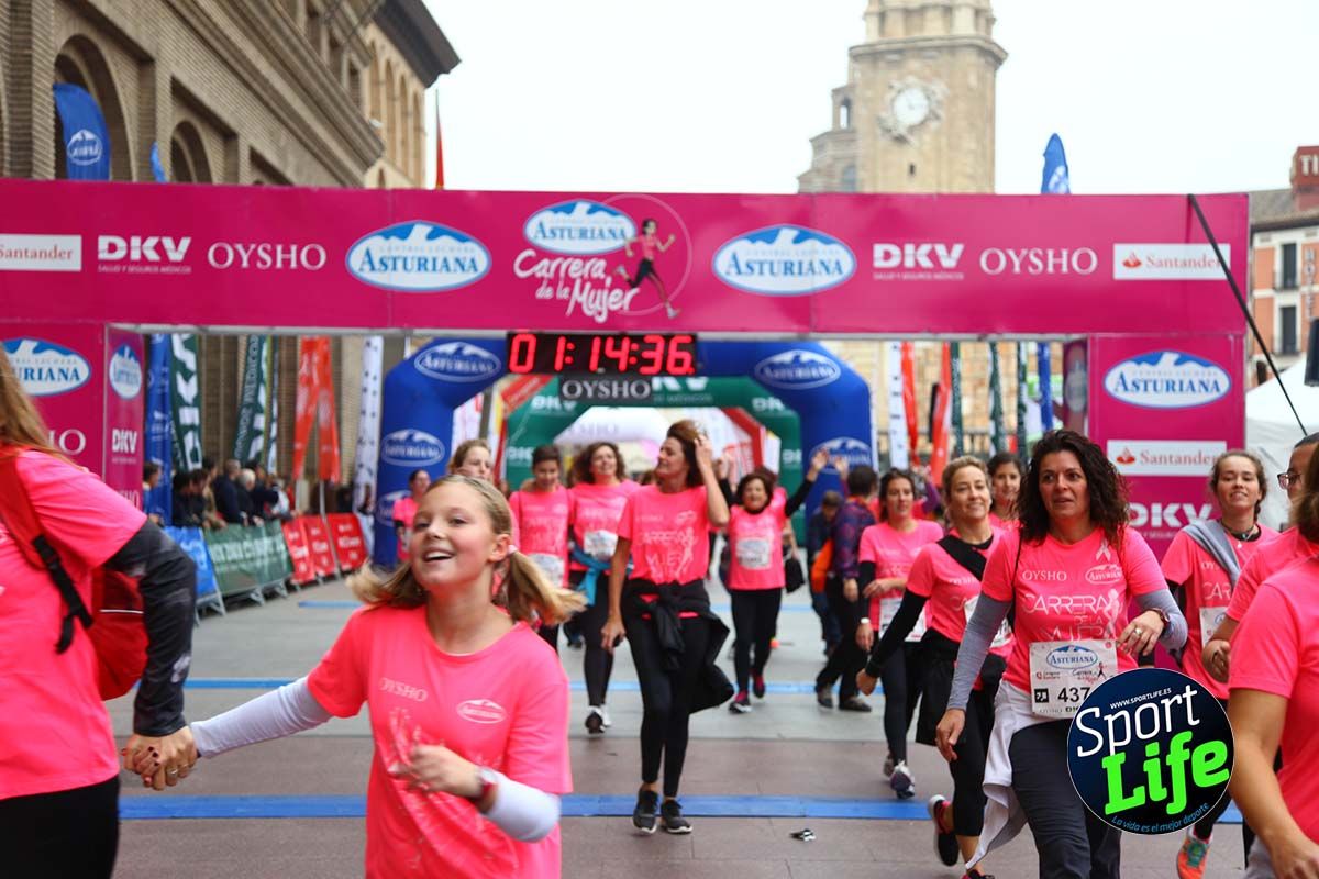 Carrera de la Mujer Zaragoza meta desde 1h11 a1h57