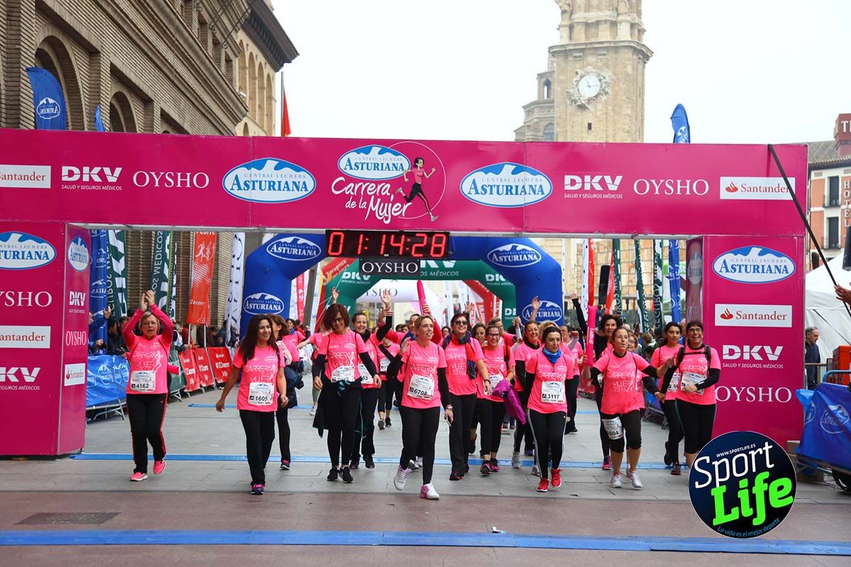 Carrera de la Mujer Zaragoza meta desde 1h11 a1h57