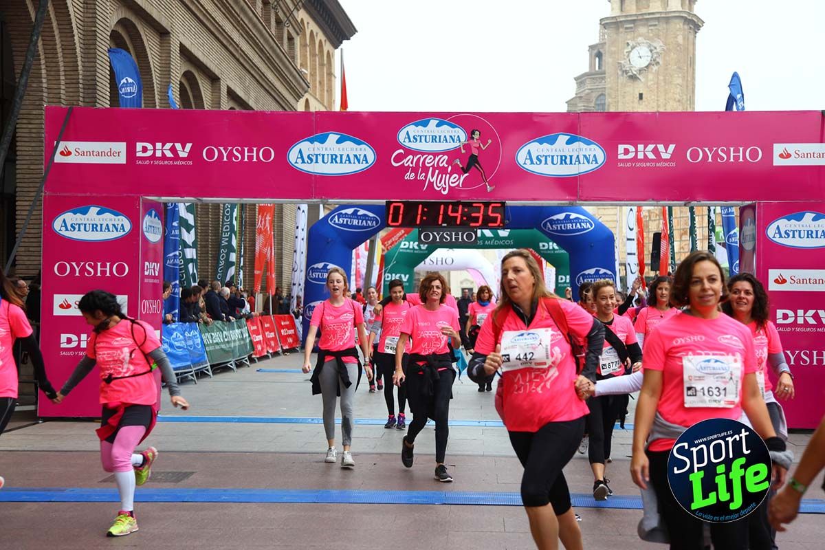 Carrera de la Mujer Zaragoza meta desde 1h11 a1h57