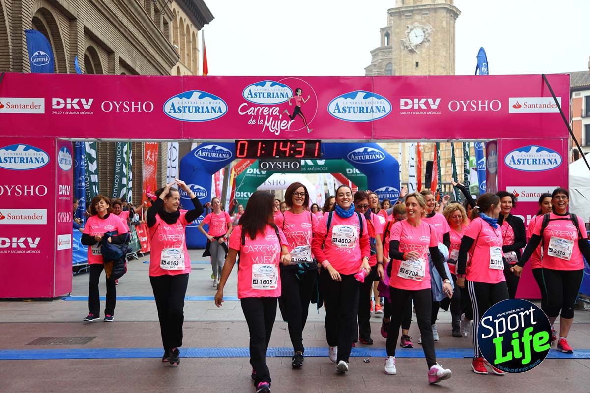 Carrera de la Mujer Zaragoza meta desde 1h11 a1h57