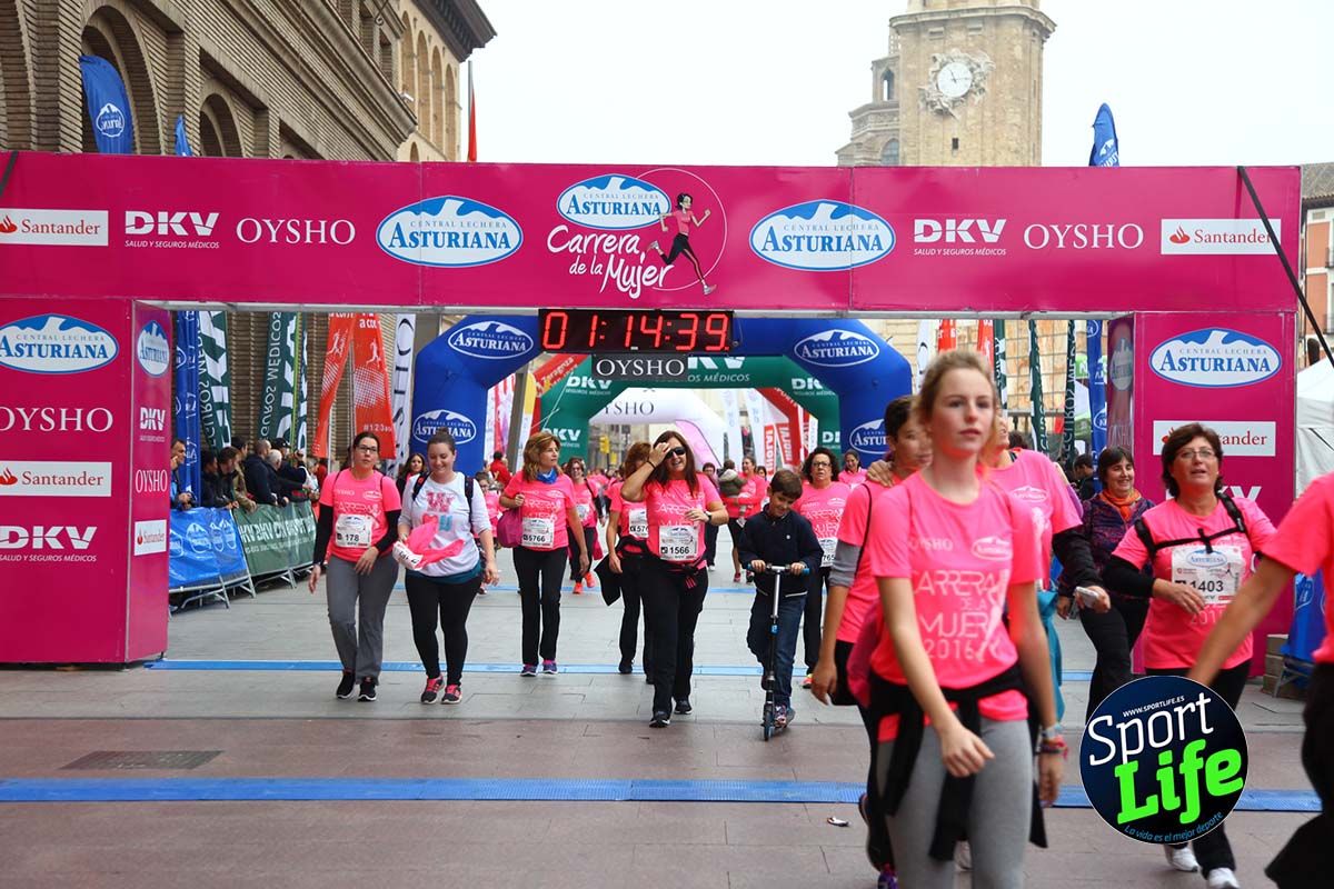 Carrera de la Mujer Zaragoza meta desde 1h11 a1h57