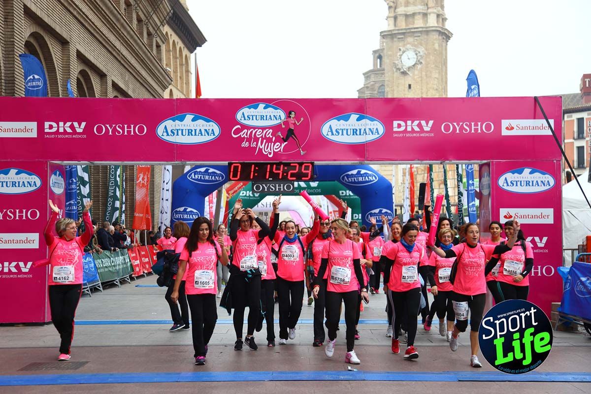 Carrera de la Mujer Zaragoza meta desde 1h11 a1h57