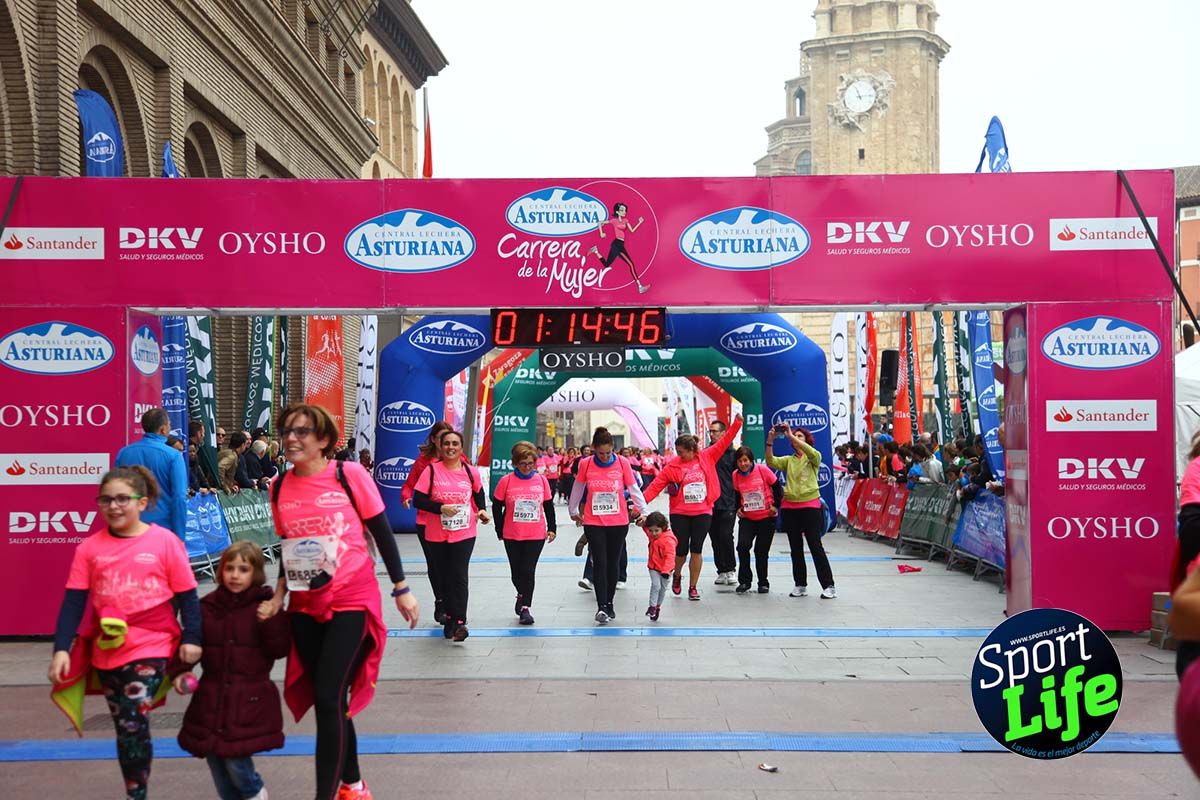 Carrera de la Mujer Zaragoza meta desde 1h11 a1h57