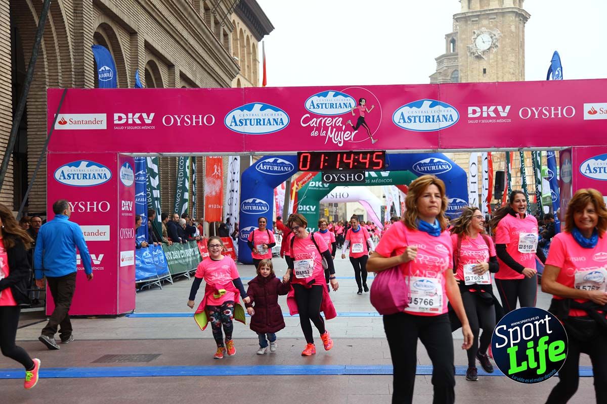 Carrera de la Mujer Zaragoza meta desde 1h11 a1h57