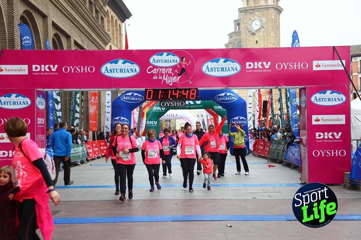 Carrera de la Mujer Zaragoza meta desde 1h11 a1h57