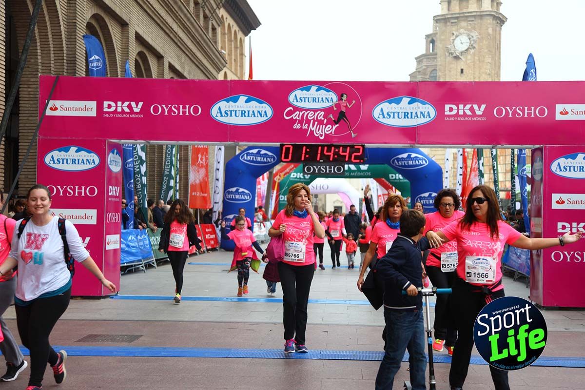 Carrera de la Mujer Zaragoza meta desde 1h11 a1h57
