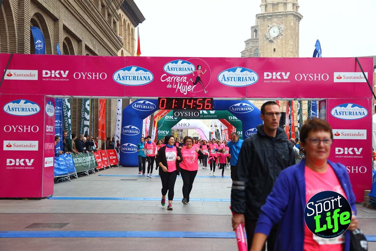 Carrera de la Mujer Zaragoza meta desde 1h11 a1h57