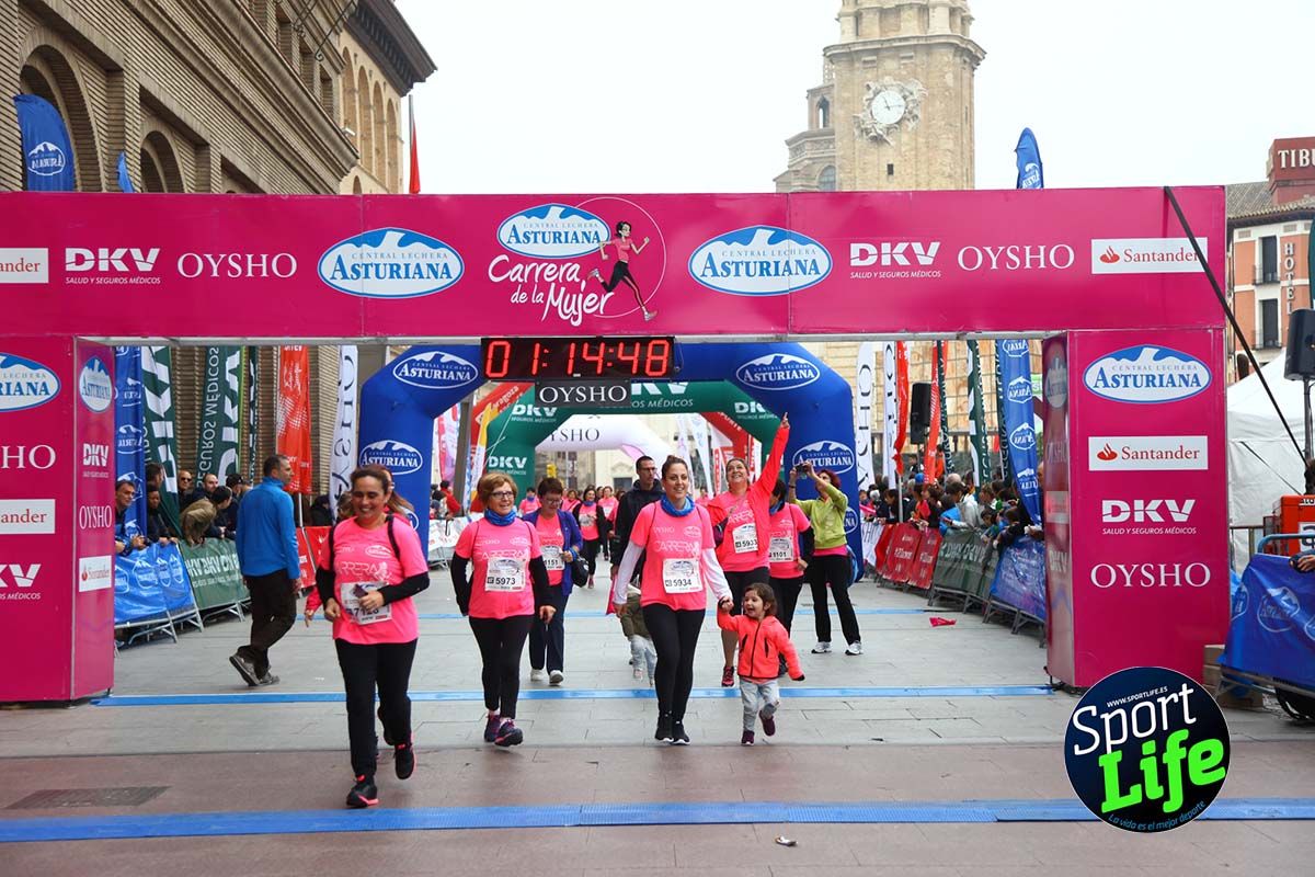 Carrera de la Mujer Zaragoza meta desde 1h11 a1h57