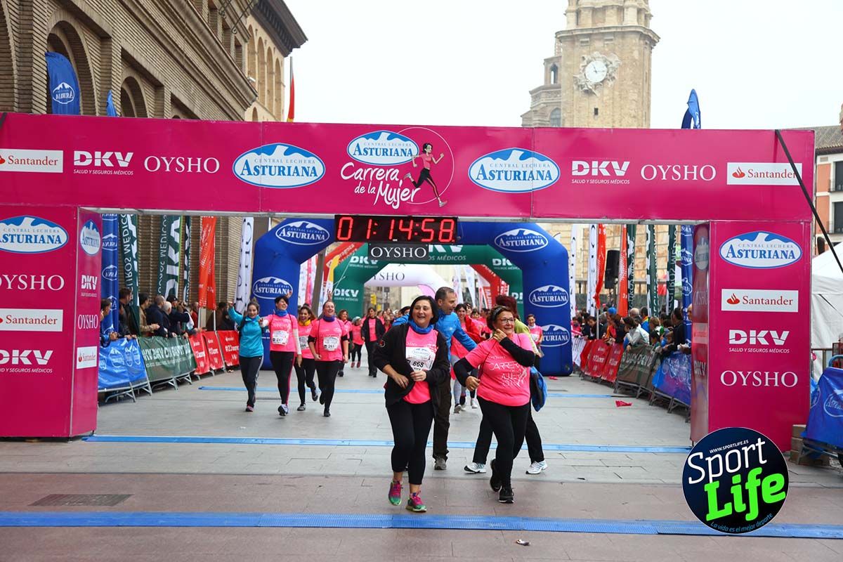 Carrera de la Mujer Zaragoza meta desde 1h11 a1h57