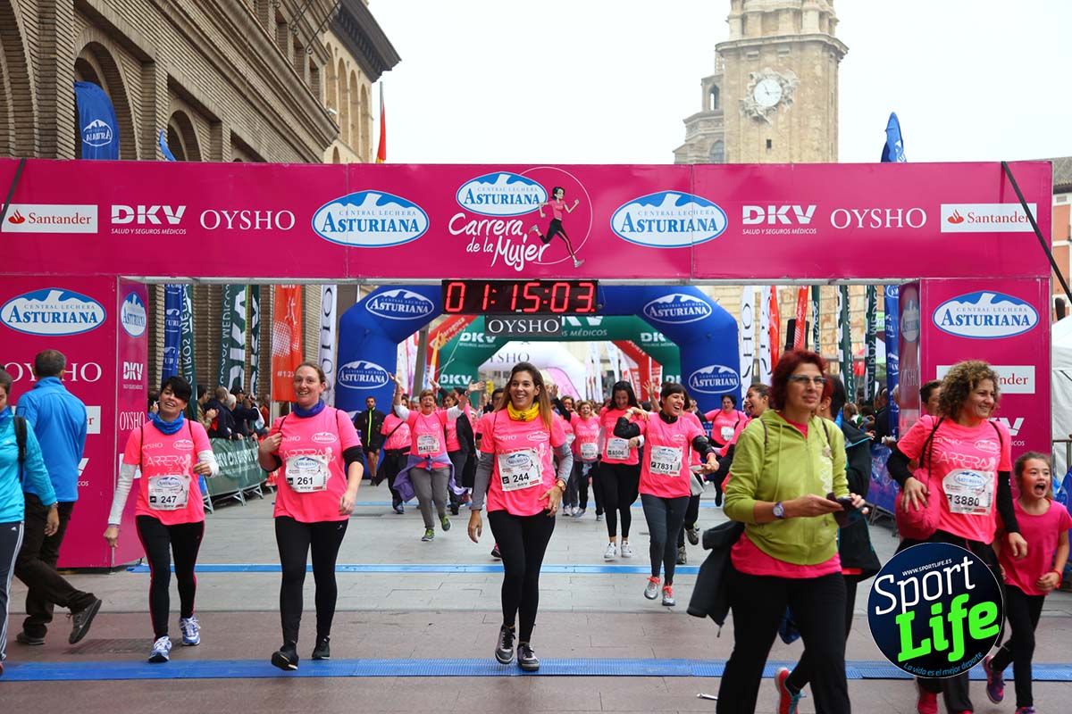Carrera de la Mujer Zaragoza meta desde 1h11 a1h57