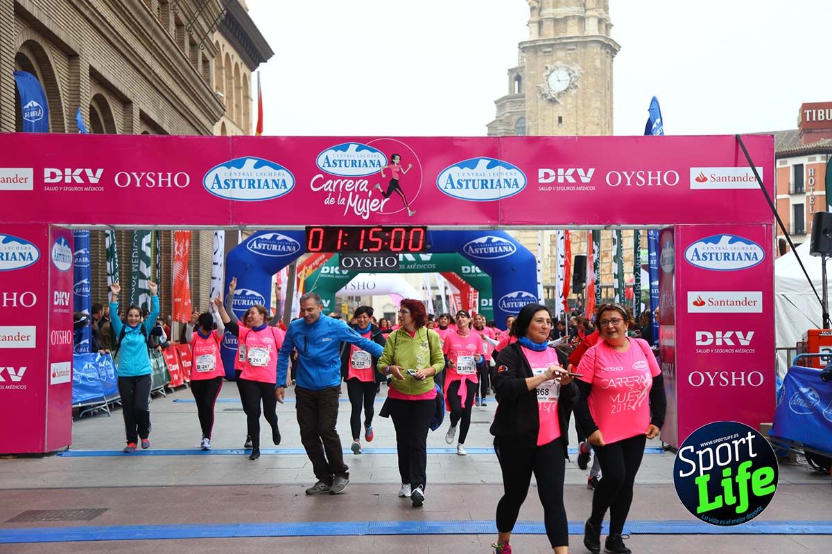 Carrera de la Mujer Zaragoza meta desde 1h11 a1h57