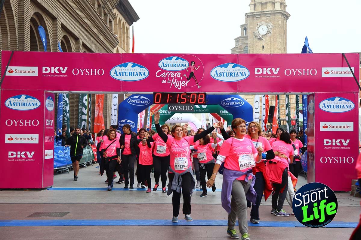 Carrera de la Mujer Zaragoza meta desde 1h11 a1h57
