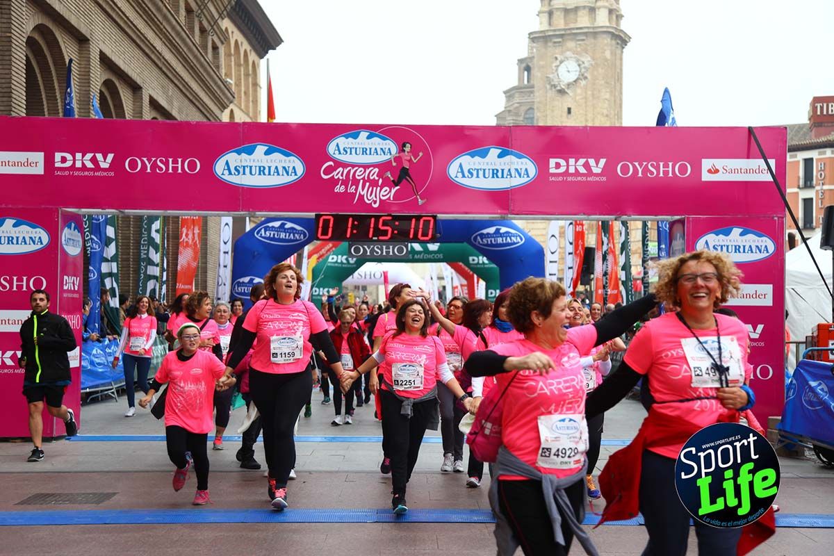 Carrera de la Mujer Zaragoza meta desde 1h11 a1h57
