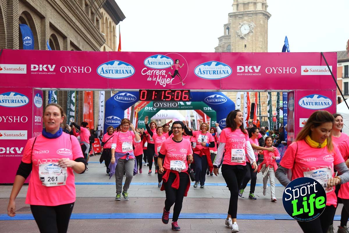 Carrera de la Mujer Zaragoza meta desde 1h11 a1h57