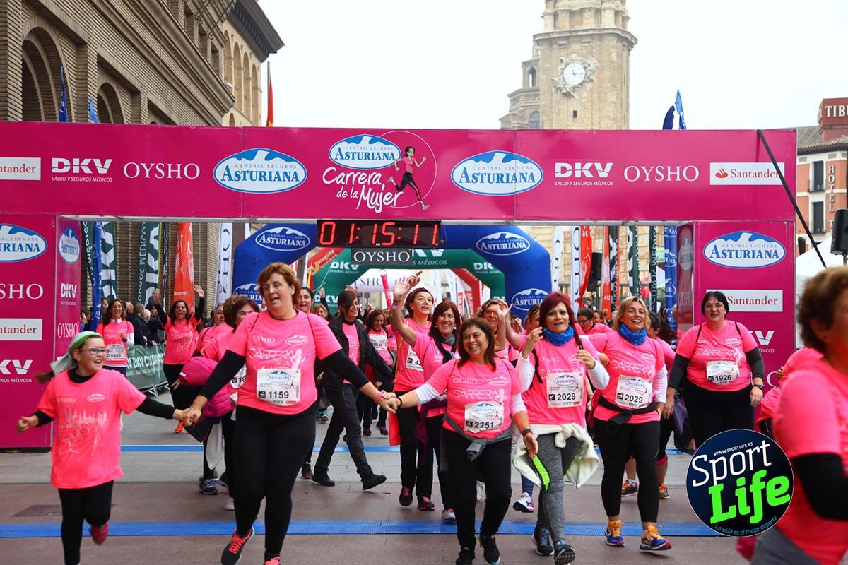 Carrera de la Mujer Zaragoza meta desde 1h11 a1h57