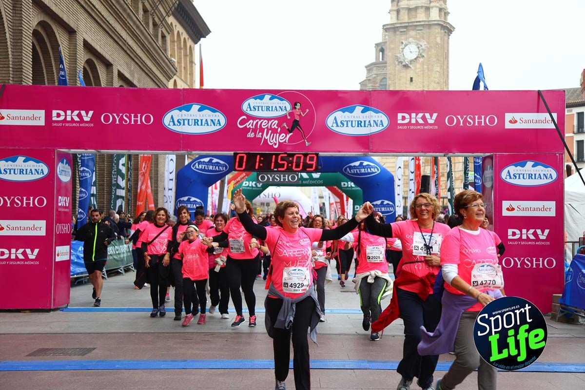 Carrera de la Mujer Zaragoza meta desde 1h11 a1h57