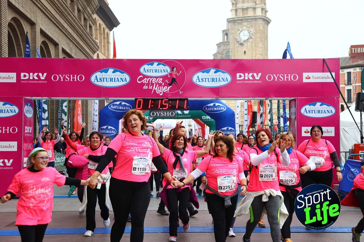 Carrera de la Mujer Zaragoza meta desde 1h11 a1h57