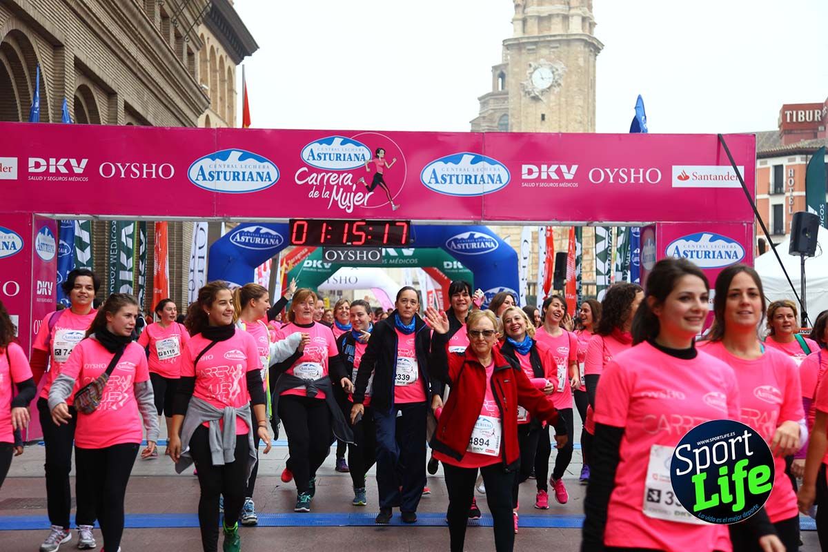 Carrera de la Mujer Zaragoza meta desde 1h11 a1h57