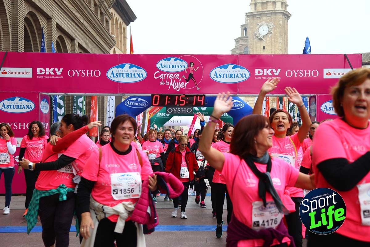 Carrera de la Mujer Zaragoza meta desde 1h11 a1h57