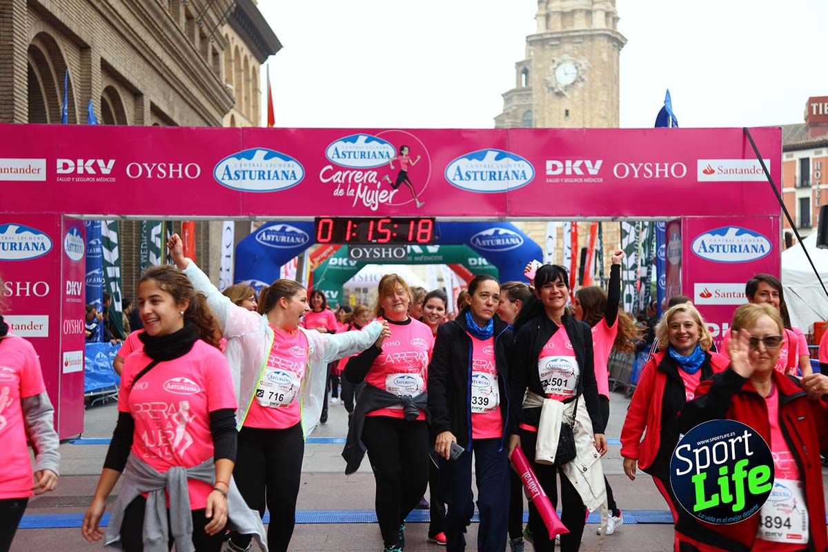 Carrera de la Mujer Zaragoza meta desde 1h11 a1h57