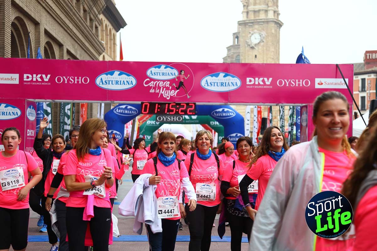 Carrera de la Mujer Zaragoza meta desde 1h11 a1h57