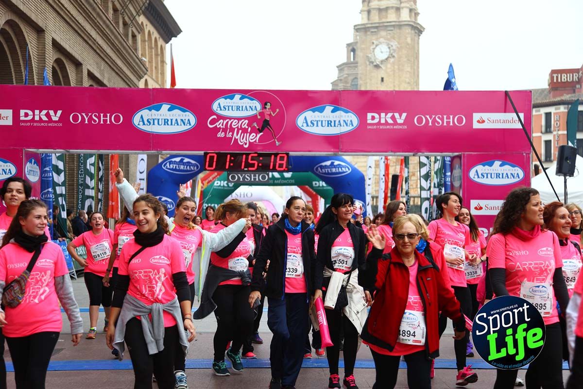 Carrera de la Mujer Zaragoza meta desde 1h11 a1h57