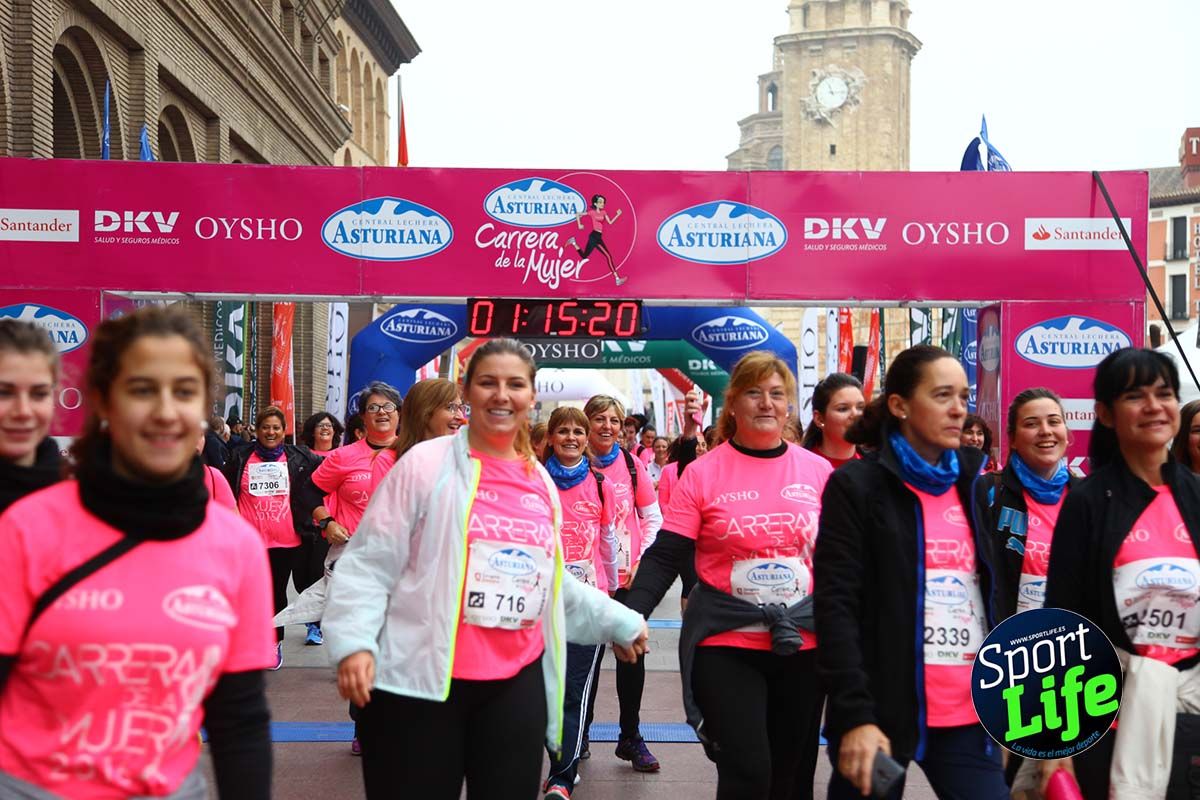 Carrera de la Mujer Zaragoza meta desde 1h11 a1h57