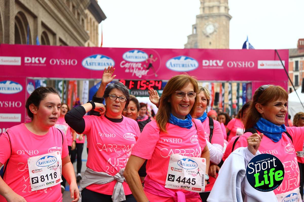 Carrera de la Mujer Zaragoza meta desde 1h11 a1h57