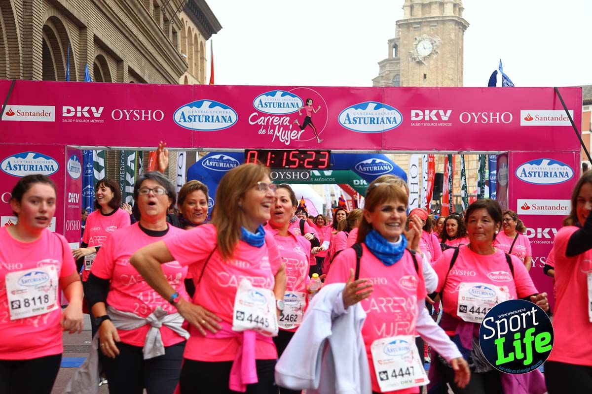 Carrera de la Mujer Zaragoza meta desde 1h11 a1h57