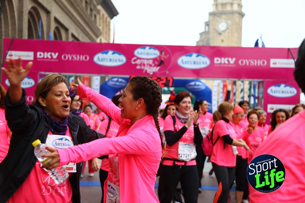 Carrera de la Mujer Zaragoza meta desde 1h11 a1h57