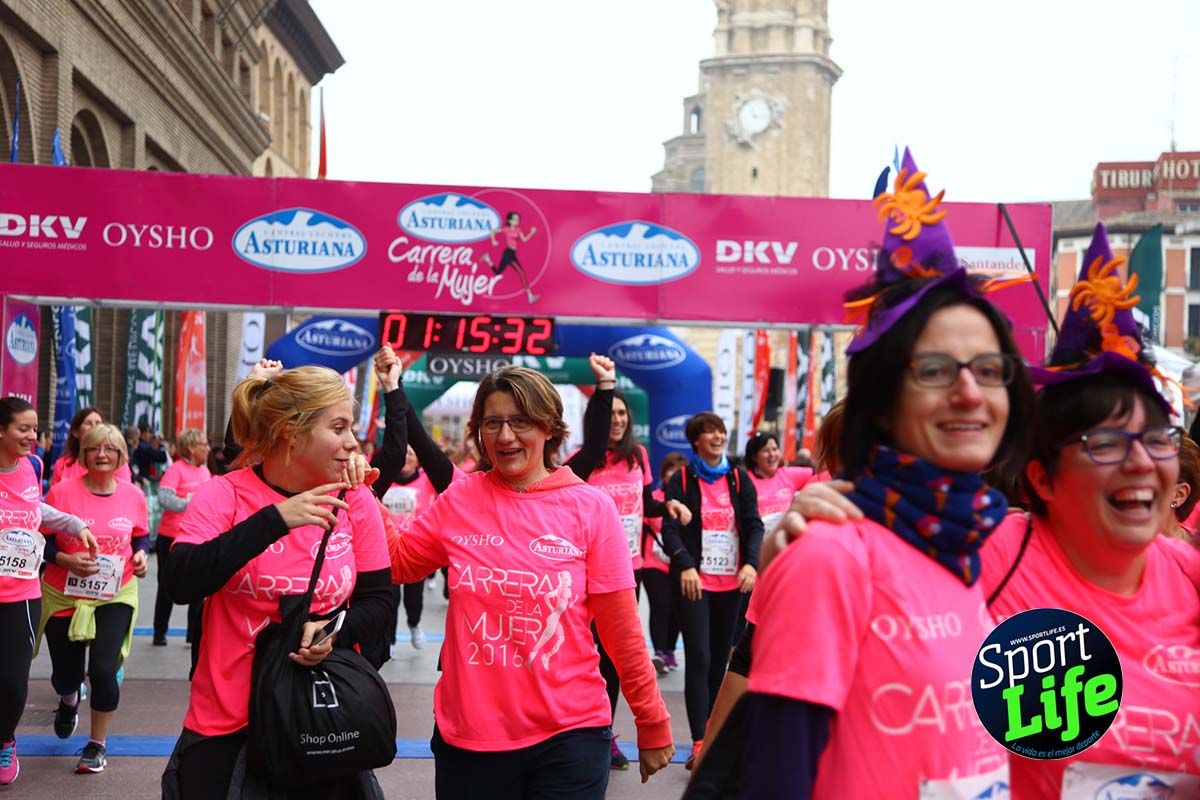 Carrera de la Mujer Zaragoza meta desde 1h11 a1h57