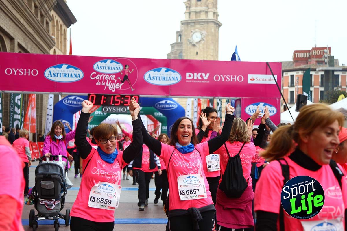 Carrera de la Mujer Zaragoza meta desde 1h11 a1h57