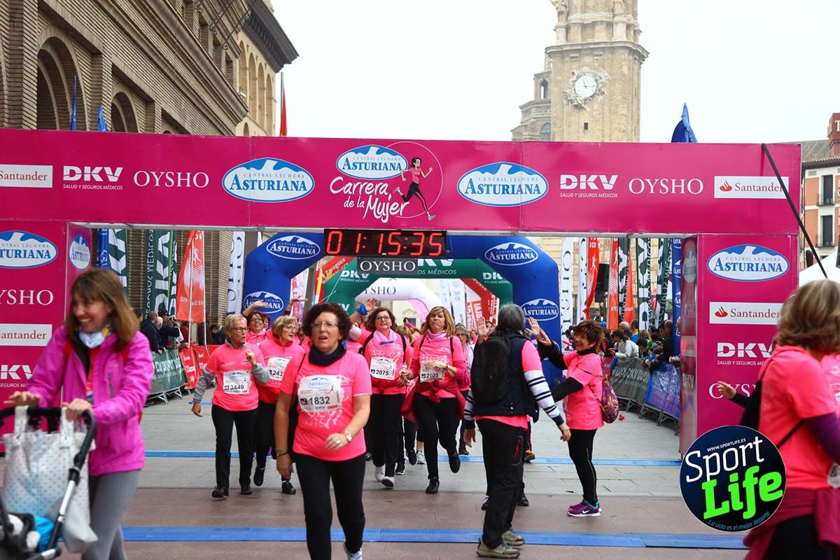 Carrera de la Mujer Zaragoza meta desde 1h11 a1h57
