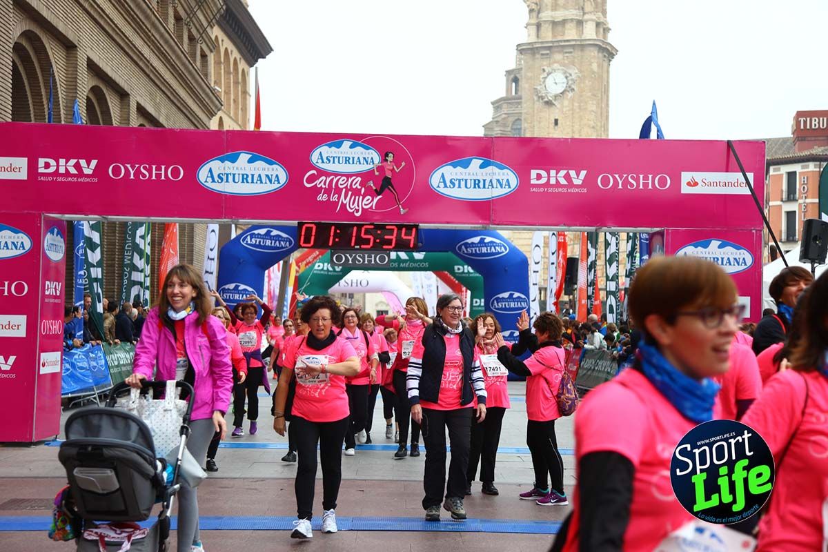 Carrera de la Mujer Zaragoza meta desde 1h11 a1h57