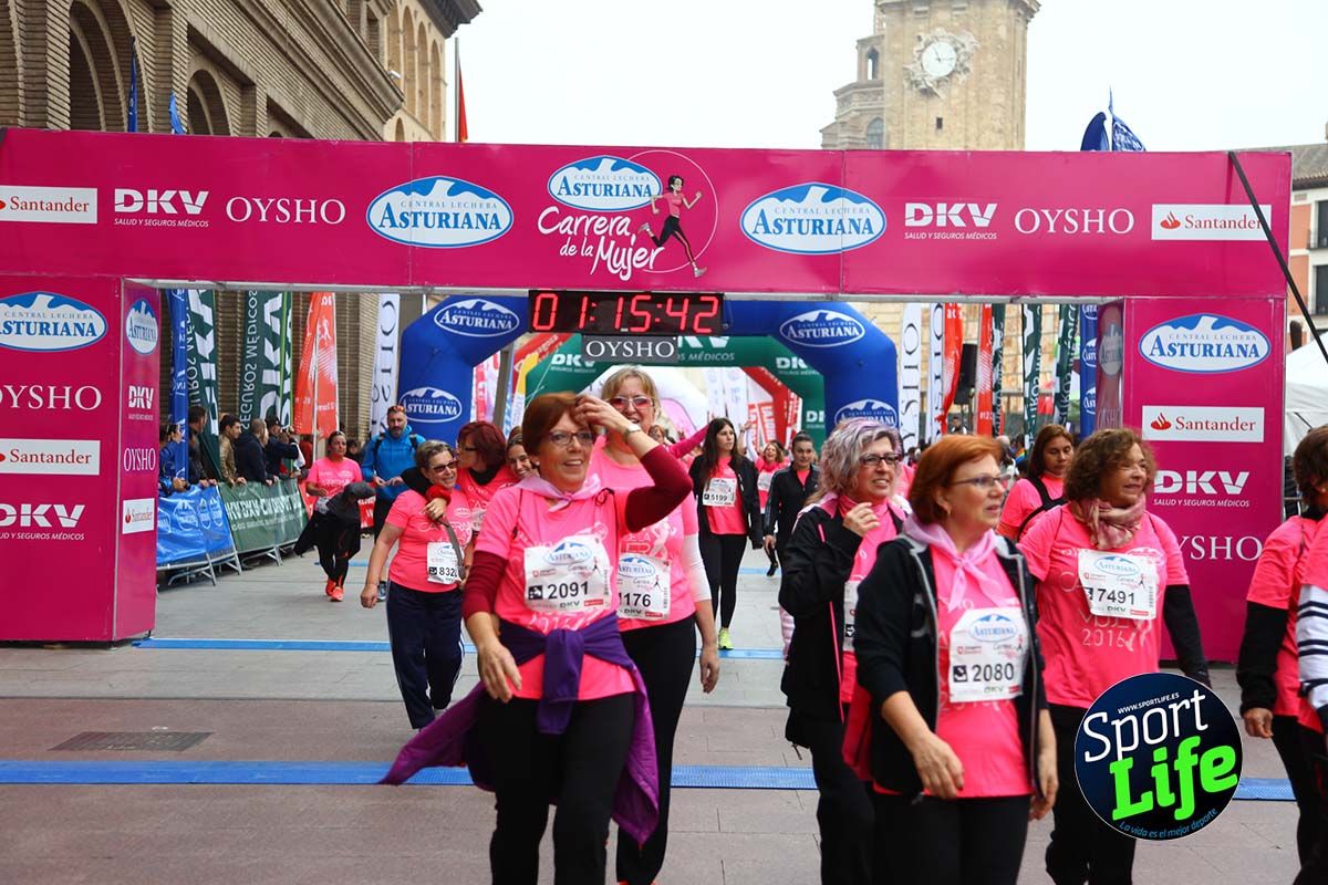 Carrera de la Mujer Zaragoza meta desde 1h11 a1h57