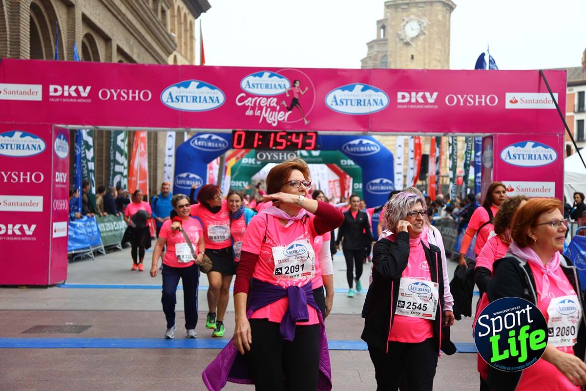 Carrera de la Mujer Zaragoza meta desde 1h11 a1h57