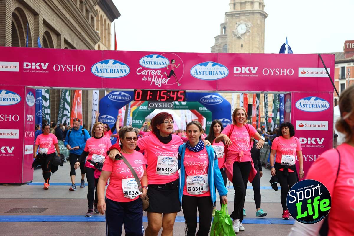 Carrera de la Mujer Zaragoza meta desde 1h11 a1h57