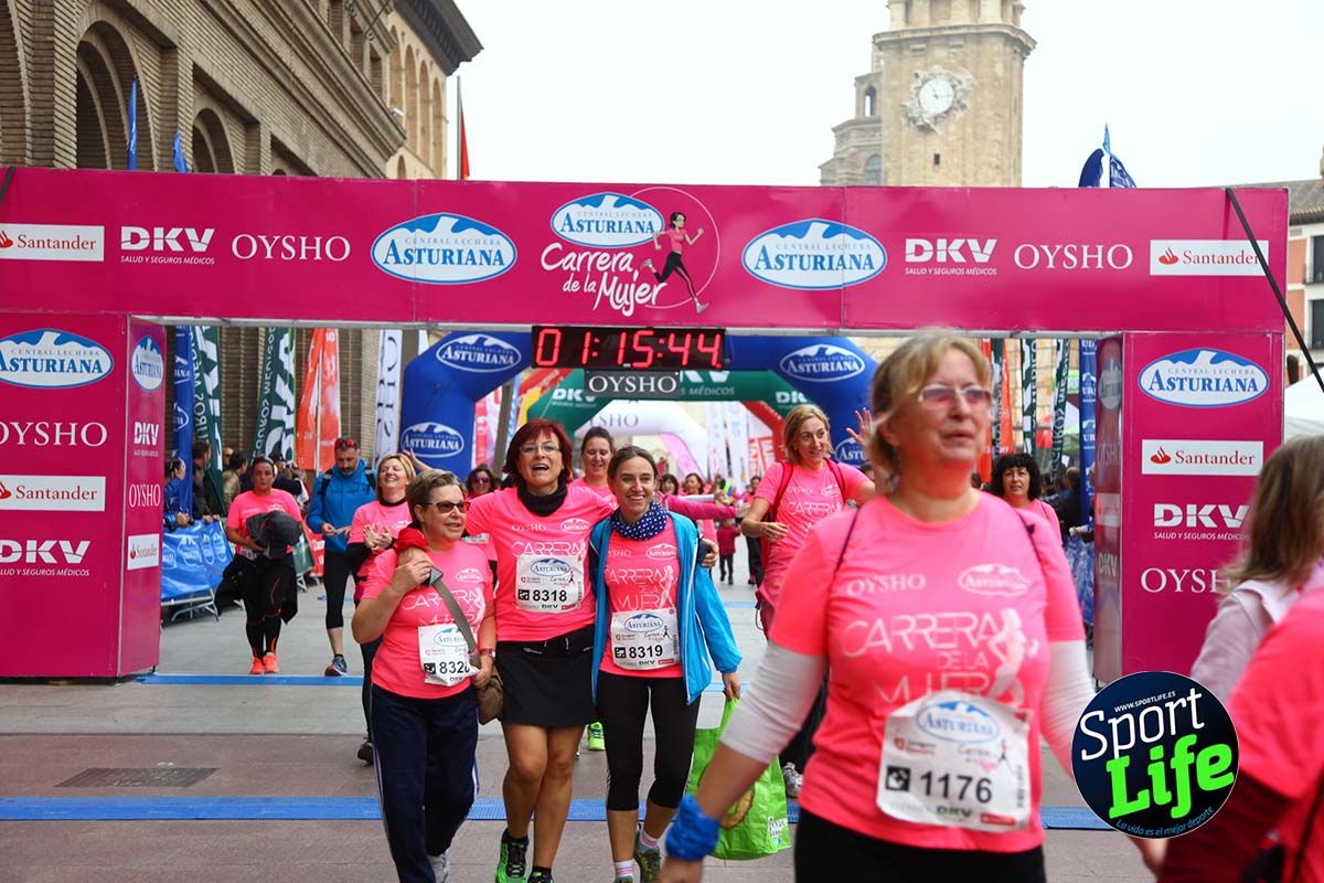 Carrera de la Mujer Zaragoza meta desde 1h11 a1h57