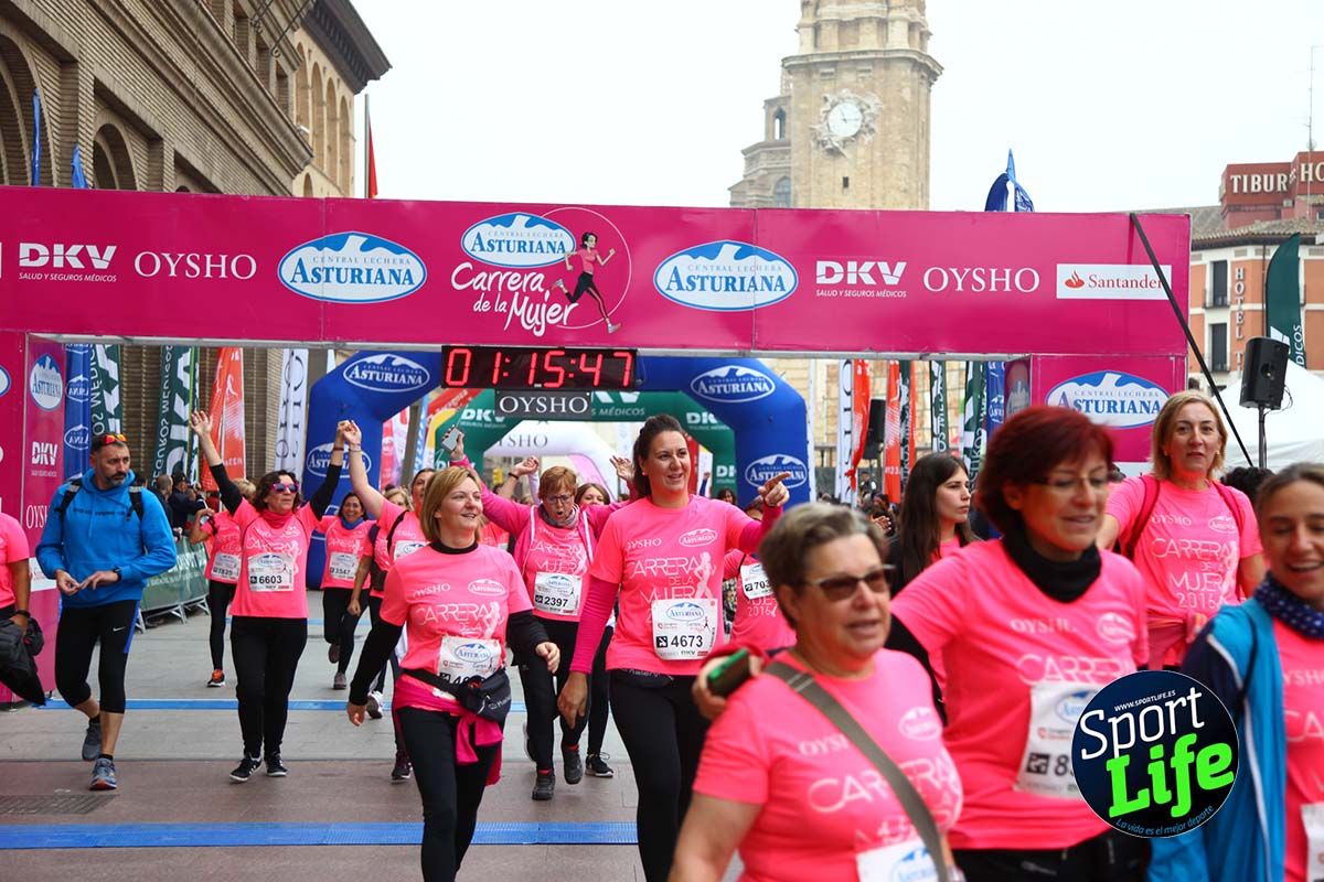 Carrera de la Mujer Zaragoza meta desde 1h11 a1h57