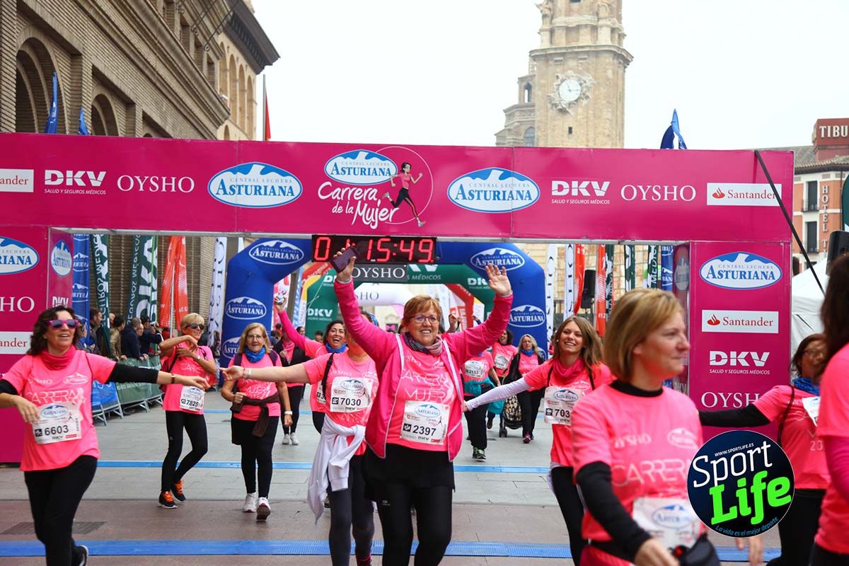 Carrera de la Mujer Zaragoza meta desde 1h11 a1h57