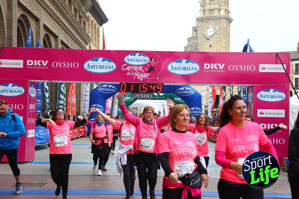 Carrera de la Mujer Zaragoza meta desde 1h11 a1h57