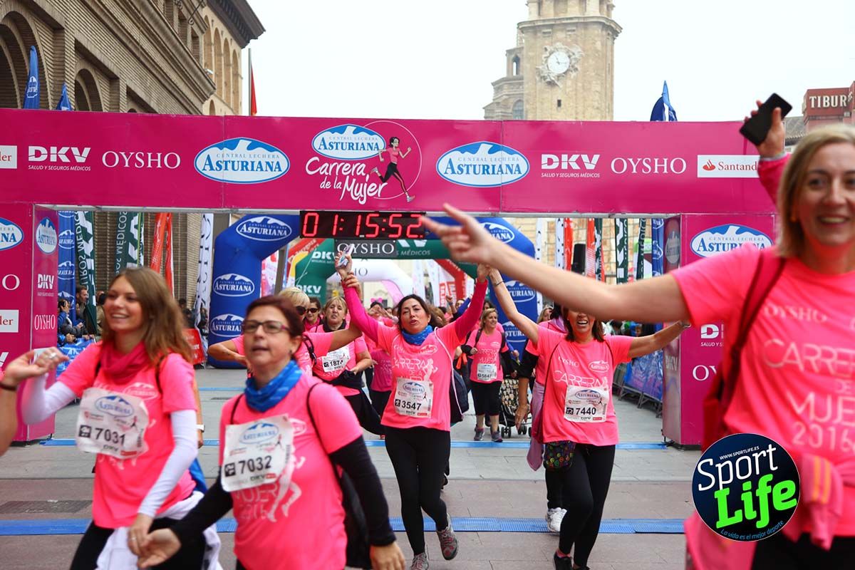 Carrera de la Mujer Zaragoza meta desde 1h11 a1h57