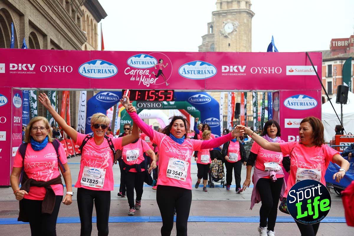 Carrera de la Mujer Zaragoza meta desde 1h11 a1h57