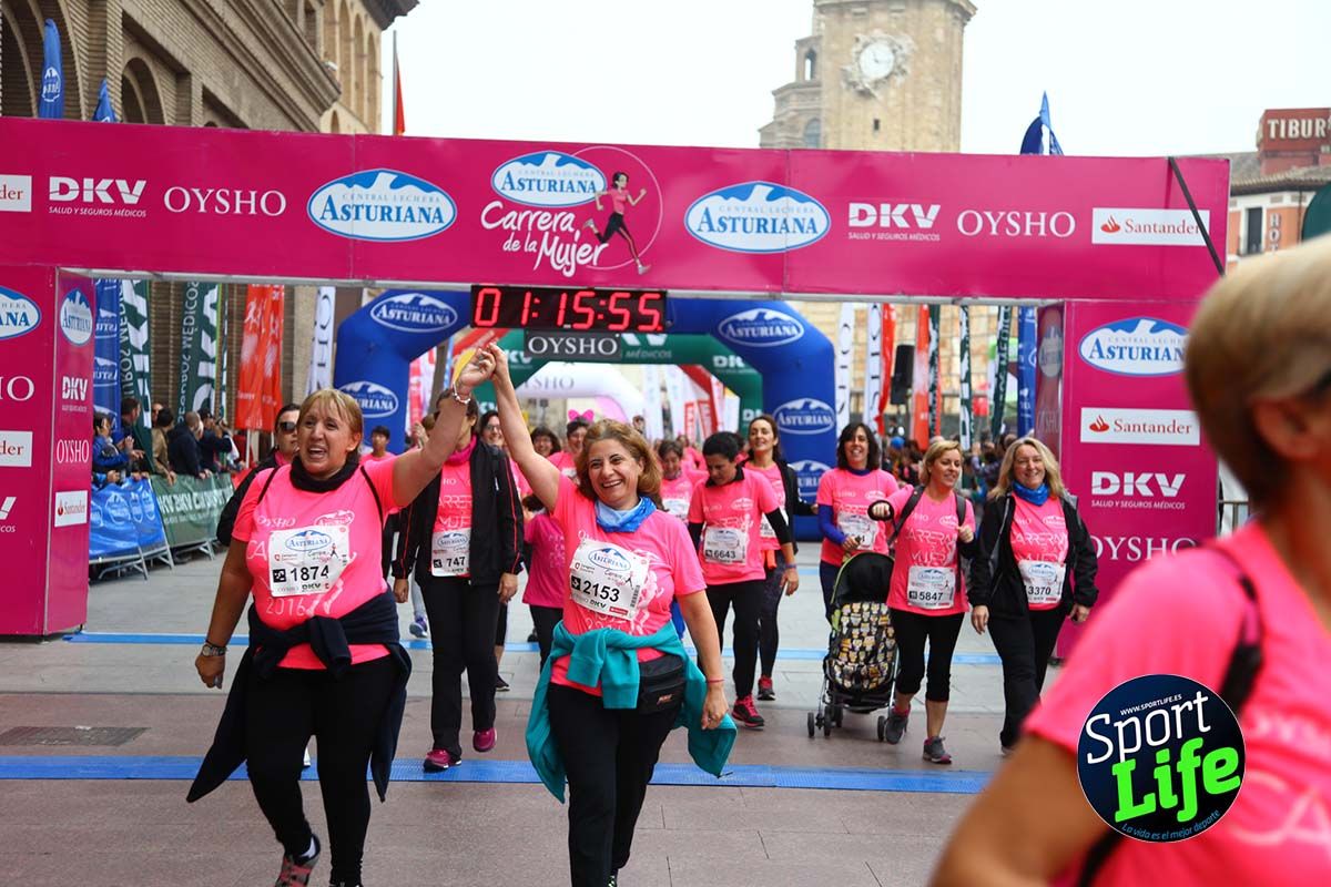Carrera de la Mujer Zaragoza meta desde 1h11 a1h57