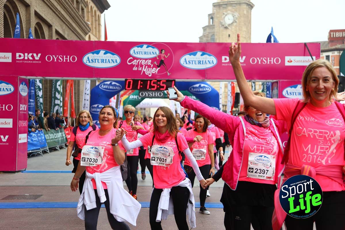 Carrera de la Mujer Zaragoza meta desde 1h11 a1h57