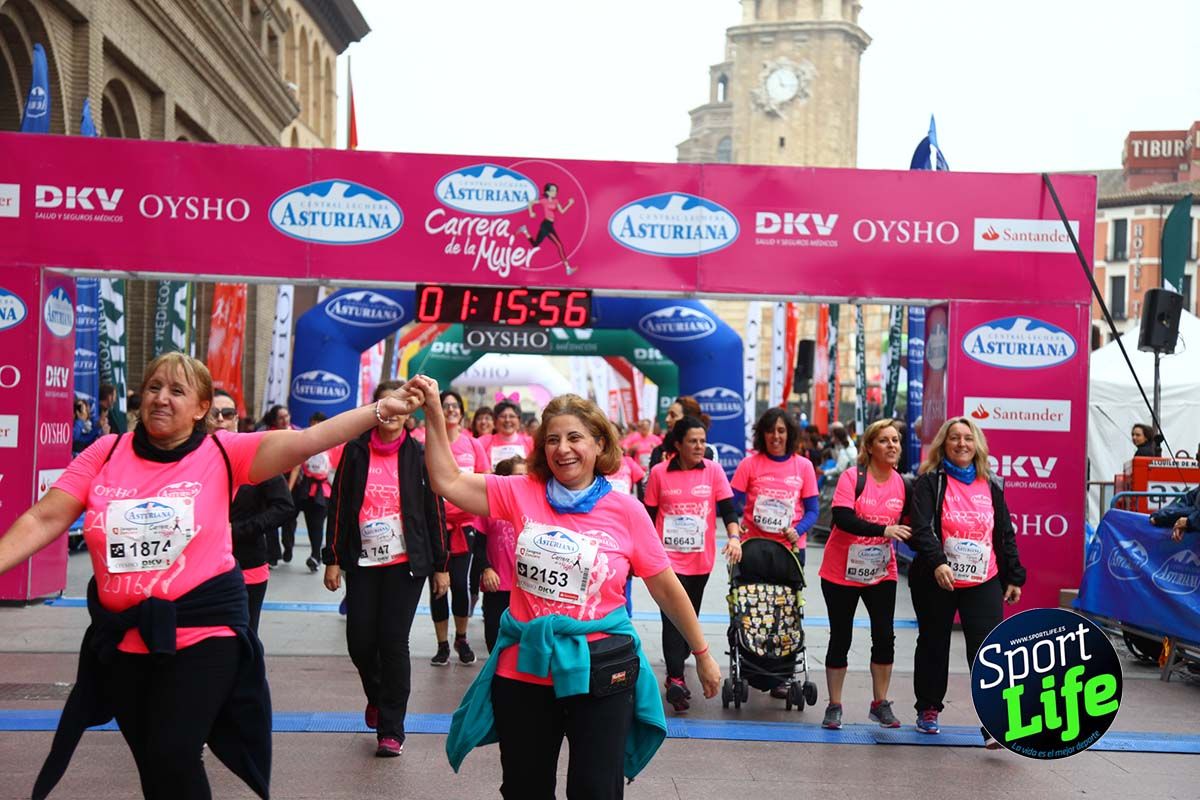 Carrera de la Mujer Zaragoza meta desde 1h11 a1h57